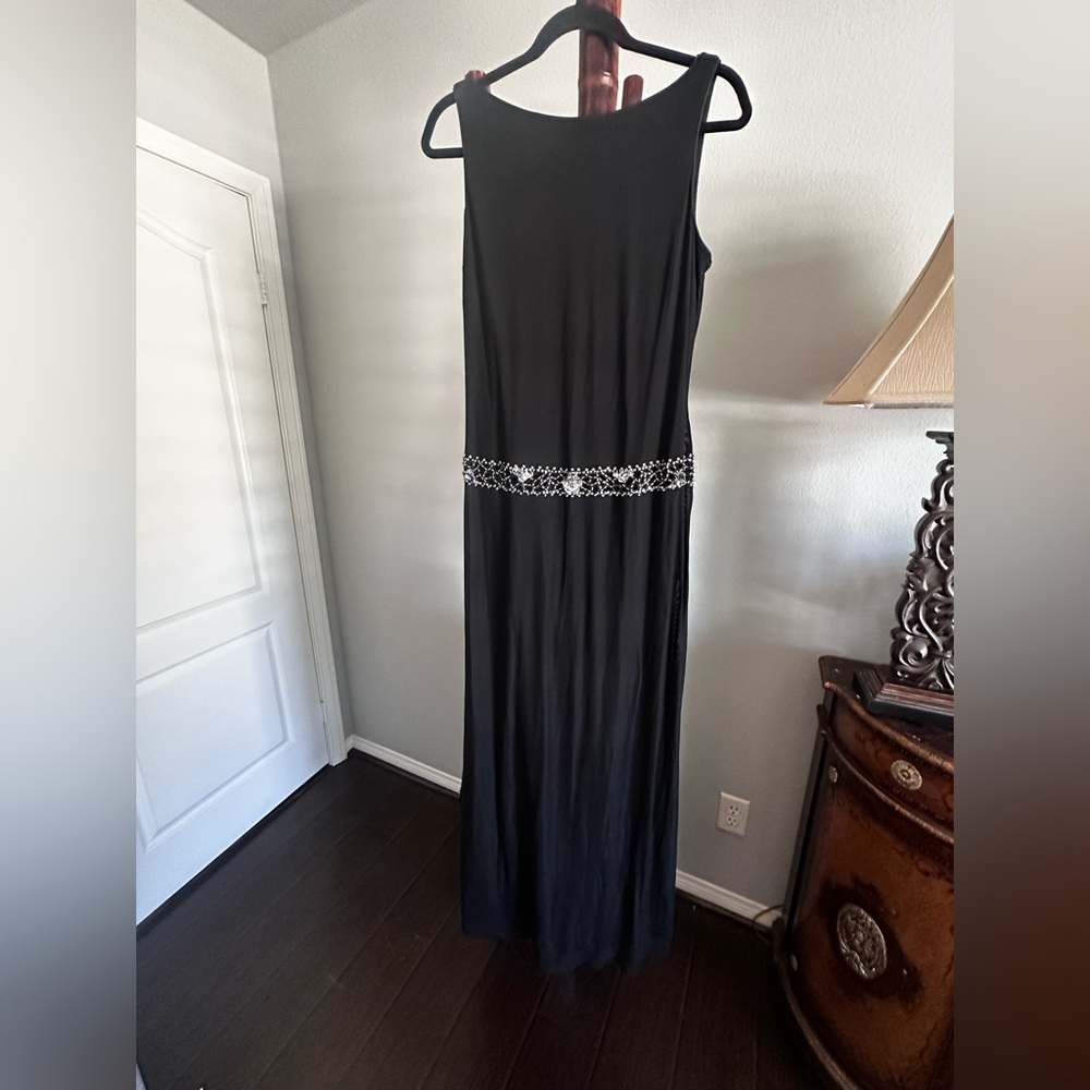Rimini Black sleeves Dress with Embellished Waist